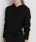 Lauren Ralph Lauren Cable-Knit Cotton Hoodie Sweater