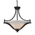Z-Lite 703SFC-MB Lagoon Three Light Pendant, Steel Frame, Matte Black Finish