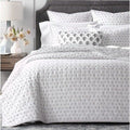 Sky Scallop Reversible Coverlet 100% cotton Full / Queen