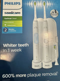 Philips Sonicare Optimal Clean Rechargeable Electric Toothbrush, 2-pack Open Box