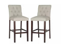 Safavieh 31.5 -Inch Norah Light Grey Barstool (Set of 2) ? Light Grey 19 x 20