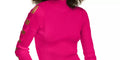 Almost Famous Juniors Lattice Sleeve Sweater, Size XL