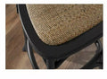 Home Decorators Mavery Black Wood Bar Stool With Woven 18 In. W X 43.7 In. H