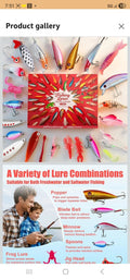 Fishing Advent Calendar 2025 Fishing Lures Kit Red Fish Shape 13.98in