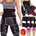 High Waist Trainer Thigh Trimmer, 3 in 1 Body Shaper Weight Loss Butt Black, S/M