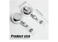 Frascati Silver Retractable Metal Badge Reels 24 Inch Cord 30 Pack