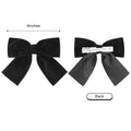 Aileam Velvet Hair Bows 2PCS Black 4" Big Fall Alligator Clips
