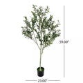 Noble House Tigue 5ft Artificial Olive Tree