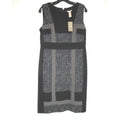 Chicos Ponte Pieced Jacquard Jessa Sheath Dress, Size L/14