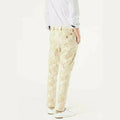 Dockers Alpha Khaki Beige Leaf Print Slim Fit 360 Flex Chino Pants
