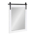 Kate and Laurel Cates Classic Rectangle Framed White Wall Mirror, 24x18