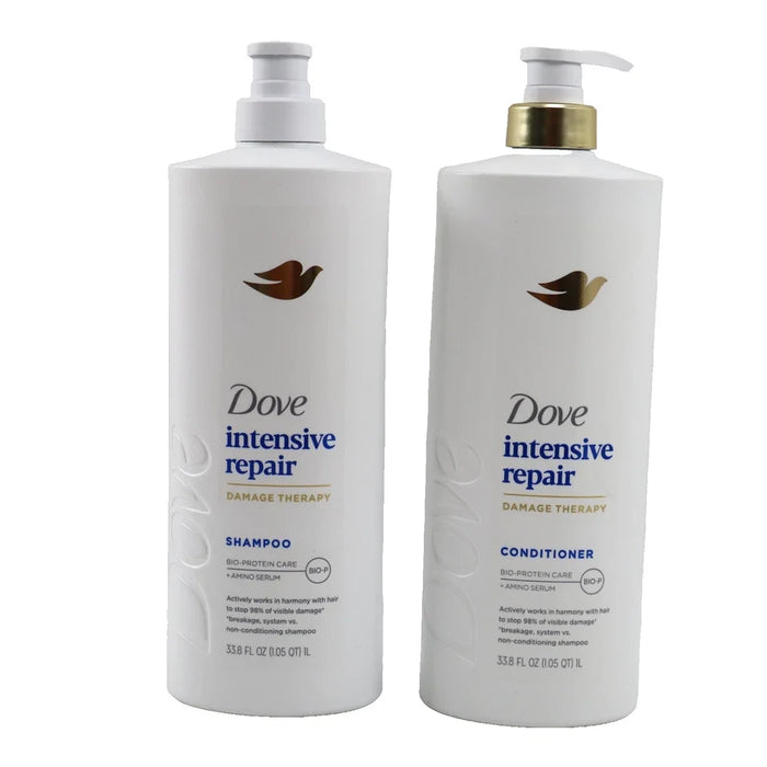 Dove Intensive Repair Damage Therapy Shampoo & Conditioner Set, 33.8 fl oz