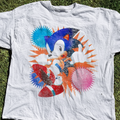 Early 90s Vintage Sonic Washed White Tee