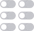 Silver Anti-Spy Privacy Camera Cover (6-Pack) - Laptops, Tablets, TVs, and Phones