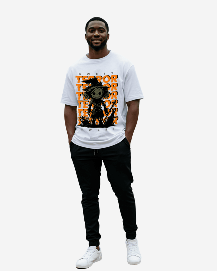G West Scarecrow Terror Oversized T-Shirt Mens