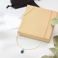 September Birthstone / Sapphire Crystal Charm Necklace