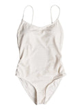 Roxy Womens Surf Memory One Piece Swimsuit, Marshmallow, Large
