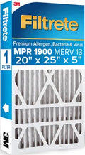 Filtrete Air Filter 5”, MPR 1900 MERV 13, 20x25x5