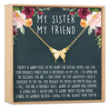 Sisters Butterfly Pendant Necklace