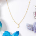 Sisters Crescent Moon Pendant Necklace