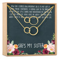 Sisters Double Circles Necklace Set