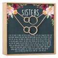 Sisters Double Circles Necklace Set