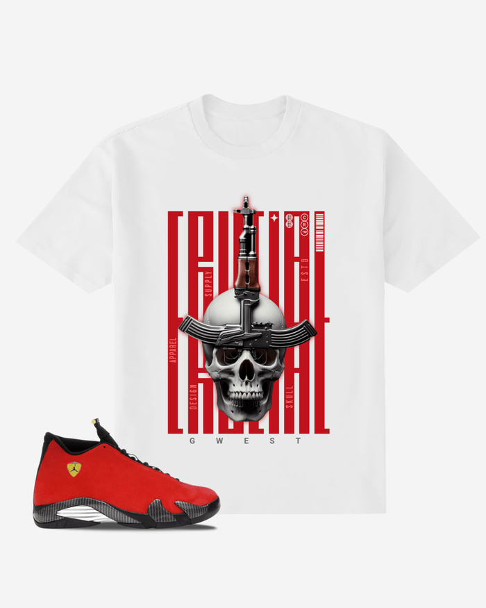 G West SKULL 47 GUN Oversized T-Shirt Mens