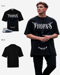 G West Skull and Thorns Oversized T-Shirt Mens