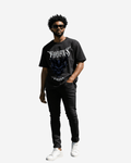 G West Skull and Thorns Oversized T-Shirt Mens
