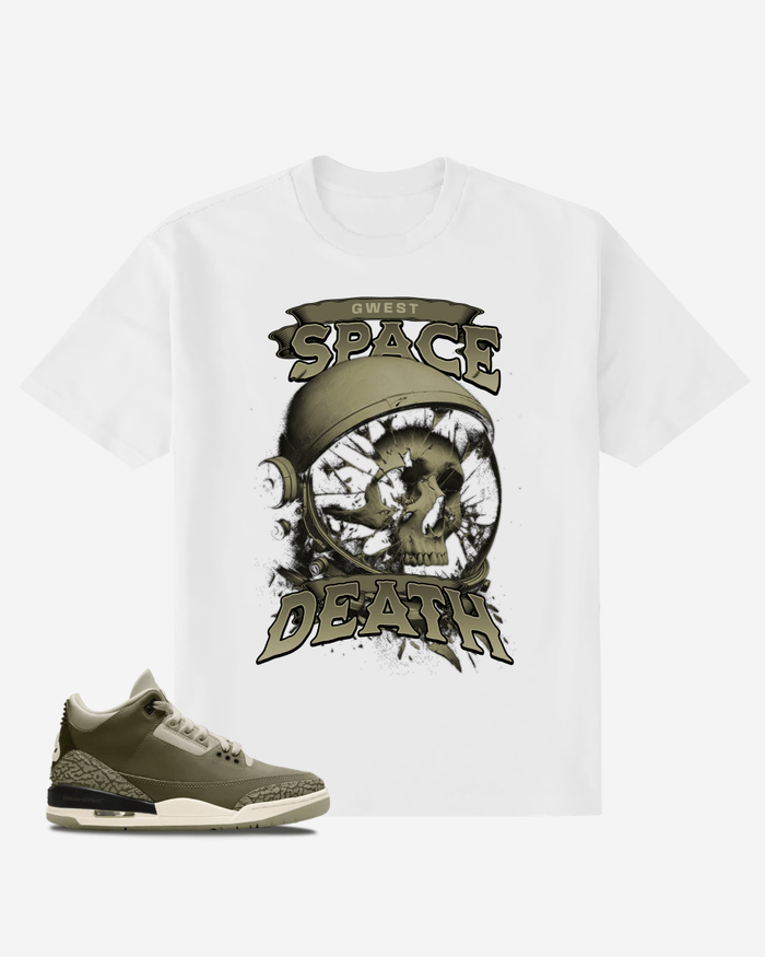 G West Skull-Astronaut-Graphic Oversized T-Shirt Mens