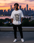 G West Skull Fire Oversized T-Shirt Mens