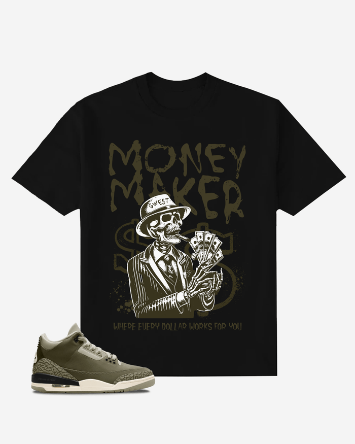 G West Skull Money Maker Oversized T-Shirt