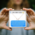 Sobriety Celebration Double Intersecting Arrows Necklace
