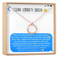 Sobriety Celebration Linked Circles Necklace