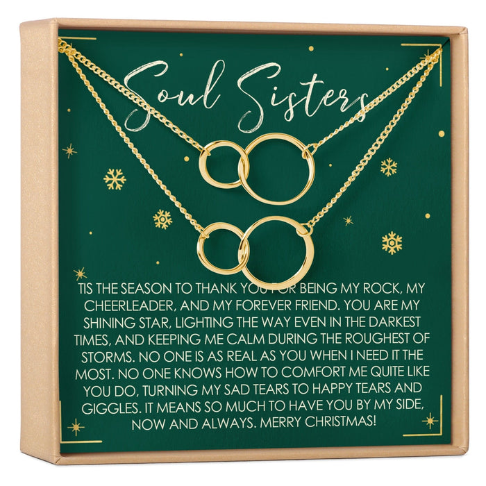 Soul Sisters Christmas Double Circles Necklace Set