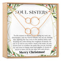 Soul Sisters Christmas Double Circles Necklace Set