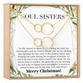 Soul Sisters Christmas Double Circles Necklace Set