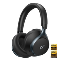 Soundcore Space One active noise cancelling headphones in black