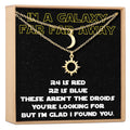 Space and Galaxy Sun and Moon Pendants Necklace Set