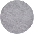 Unique Loom Davos Shag Sterling 4 ft. x 4 ft. Round Area Rug