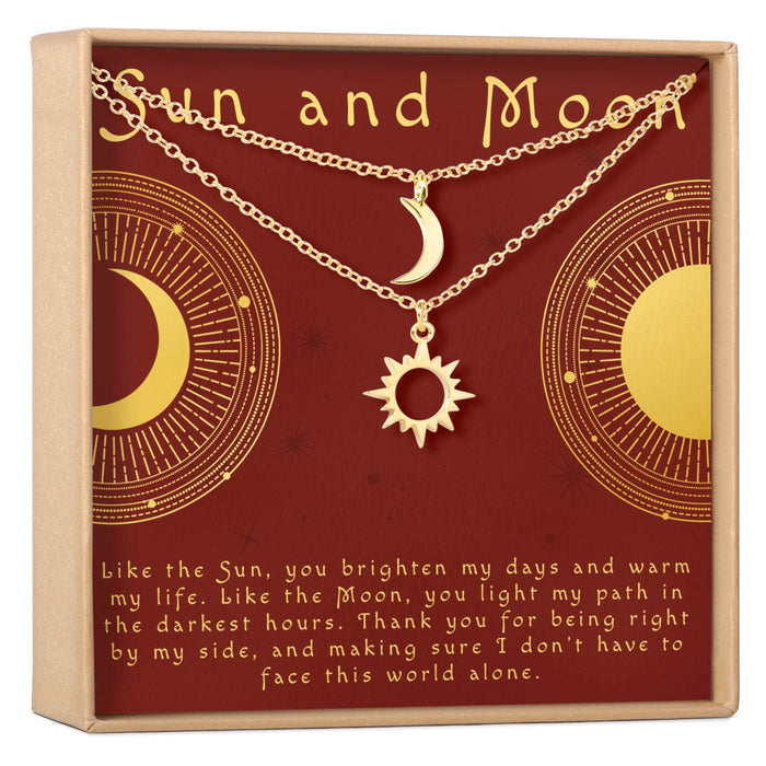 Sun and Moon Celestial Jewelry Necklace Set