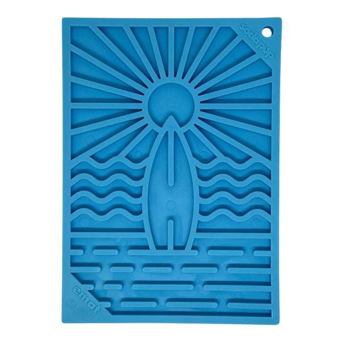 Surf's Up eMat - Small Lickmat for Dogs and Cats | Beach-Themed Design | SodaPup