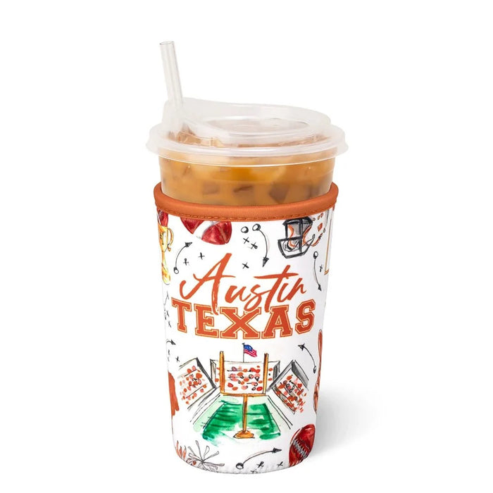 Swig TAILGATES IN AUSTIIN Medium Iced Cup Coolie