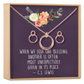 Sympathy Linked Circles Earring and Necklace Jewelry Set