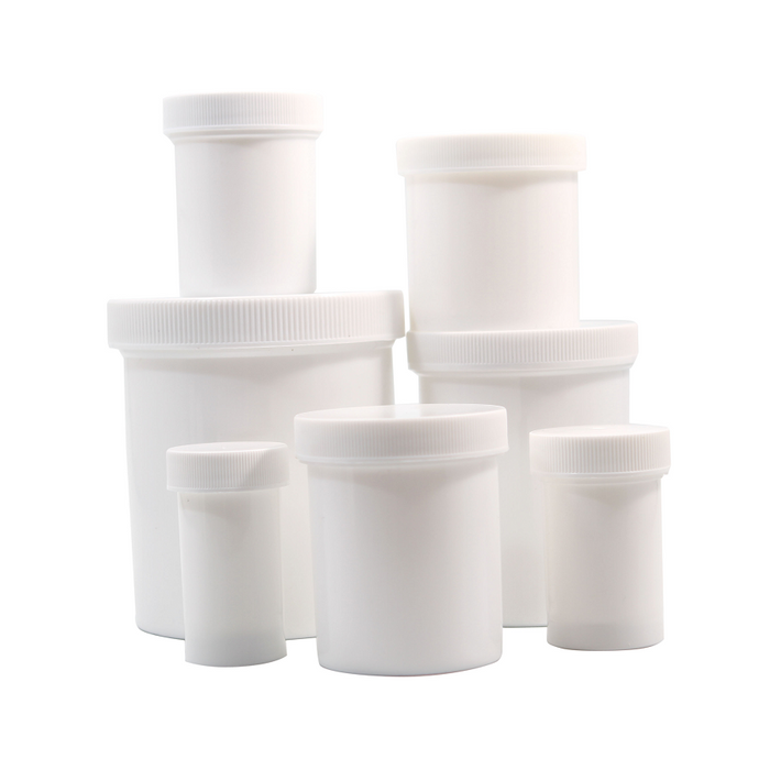 Supplies Ointment Jar Plastic White 1 Oz