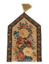 DaDa Bedding Breath of Spring Colorful Floral Beige Brown Tapestry Dining Table Runner (3089)