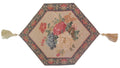 DaDa Bedding Set of 3-Pieces - Breath of Spring Floral Beige Woven Dining Tapestry Table Runners (3089)