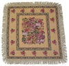 DaDa Bedding Parade of Fruit & Roses Floral Beige Square Tapestry Table Cloth (14426)