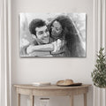 Couple Charcoal Portrait Sign