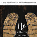 Psalm 91:4 He Will Cover You With His Feathers Sign II